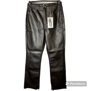 NWT Tgla super high rise bootcut faux leather pants size 11/30